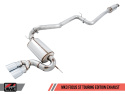 Ford Focus ST Touring Edition Cat-back Exhaust - Non-Resonated - Chrome Silver Tips AWE Tuning