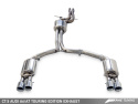 Audi C7.5 A6 3.0T Touring Edition Exhaust - Quad Outlet, Diamond Black Tips AWE Tuning