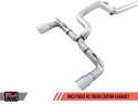 Ford Focus RS Track Edition Cat-back Exhaust - Chrome Silver Tips AWE Tuning