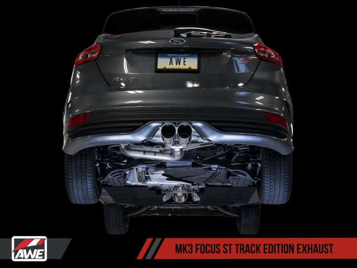 Ford Focus ST Track Edition Cat-back Exhaust - Chrome Silver Tips AWE Tuning in the group Select car model / Ford / Focus ST MK3 11-19 / Tuning / Exhaust at DDESIGN Scandinavia AB (awe3020-32034)