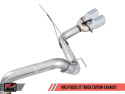 Ford Focus ST Track Edition Cat-back Exhaust - Chrome Silver Tips AWE Tuning