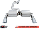 Ford Focus RS Touring Edition Cat-back Exhaust- Resonated - Chrome Silver Tips AWE Tuning