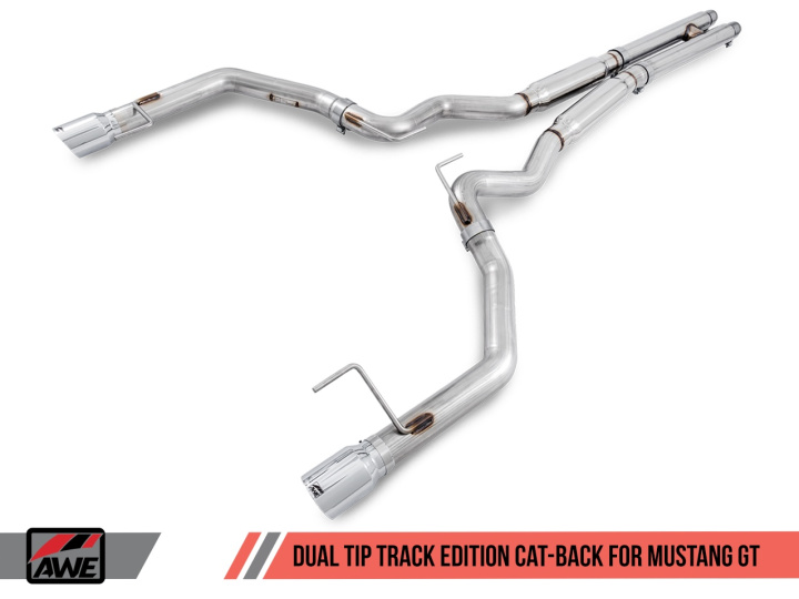 S550 Mustang GT 15-17 Cat-back Exhaust - Track Edition (Diamond Black Tips) AWE Tuning in the group Select car model / Ford / Mustang 15-17 / Tuning / Exhaust / Catbacks at DDESIGN Scandinavia AB (awe3020-33030)