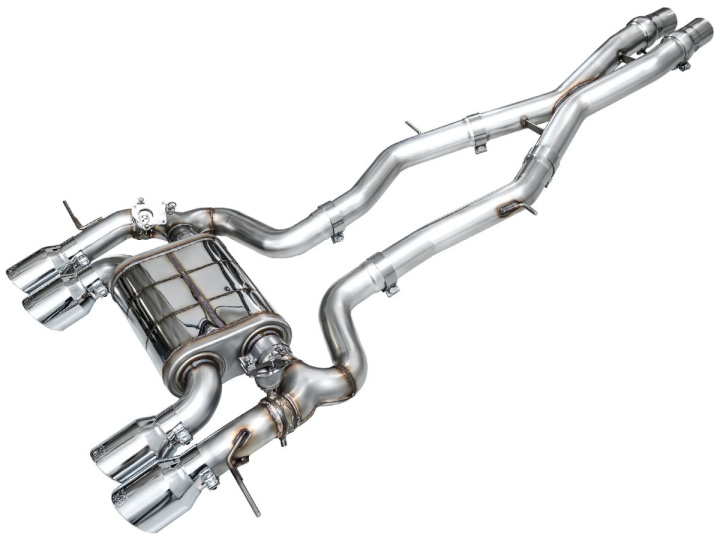 BMW M2 G87 2023-2026 SwitchPath Edition Exhaust - Chrome Silver Tips AWE Tuning in the group Select car model / BMW / M2 2-Serie (G87) 2023+ at DDESIGN Scandinavia AB (awe3025-42487)