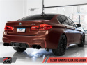 BMW M5 F90 18-19 SwitchPath Exhaust -- Diamond Black Tips AWE Tuning