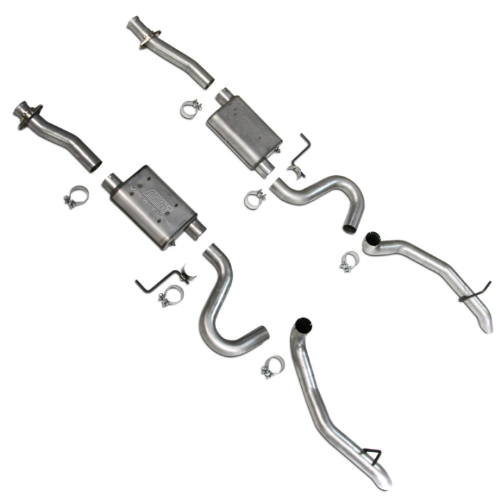 BBK 87-93 Mustang GT Cat Back Kit Varitune Mufflers - Aluminized turn downs in the group Select car model at DDESIGN Scandinavia AB (bbk3002)