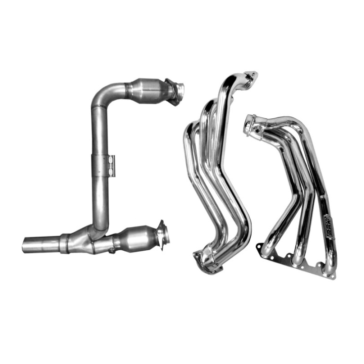 BBK 07-11 Jeep 3.8 V6 Long Tube Exhaust Headers And Y Pipe And Converters - 1-5/8 Silver Ceramic in the group Select car model / Jeep / Wrangler JK 2007-2018 / Tuning at DDESIGN Scandinavia AB (bbk40500)