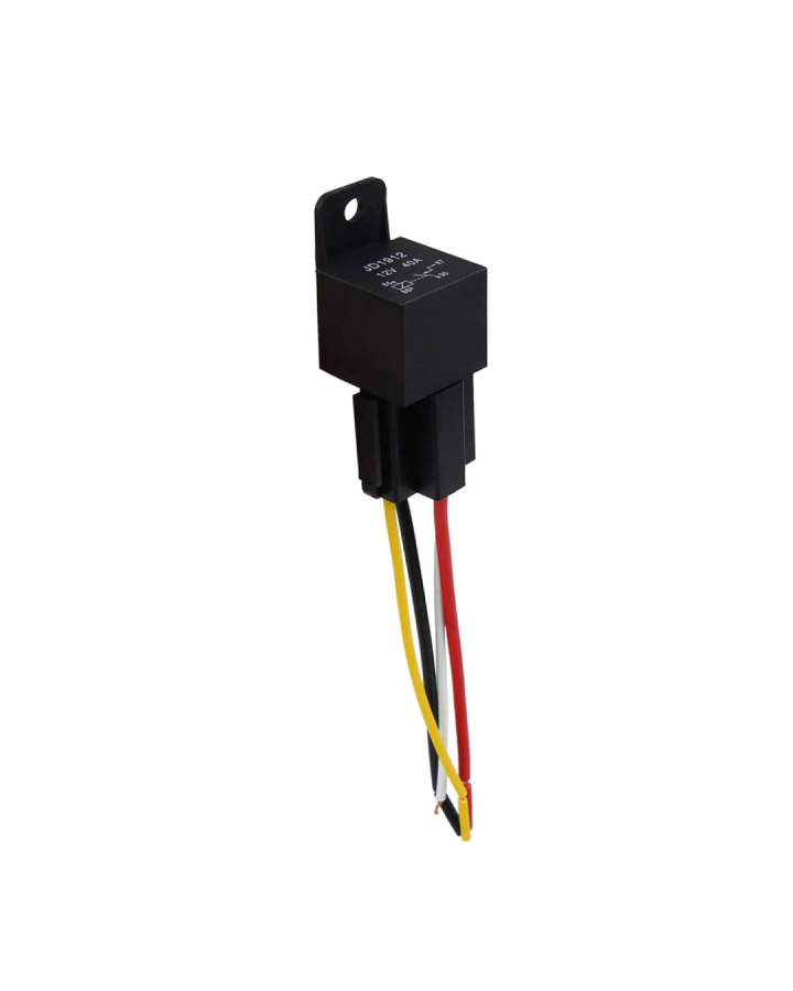 5-Pin Changeover Relay 40A with Relay Socket Bahnmeister in the group Tuning / Electronics / Cable lugs - Joint sleeves - Flat pins at DDESIGN Scandinavia AB (bhm-JD1914-5POL-40A)