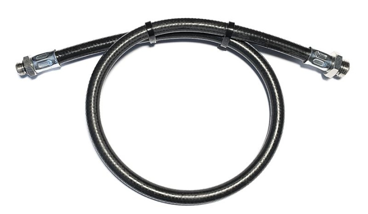 Black flexible steel tube for struts / bellows Streetec in the group Universal products / Chassis / Air Suspension / Parts for air suspension / Adapters & Couplings for air suspension at DDESIGN Scandinavia AB (black-steel-hose)