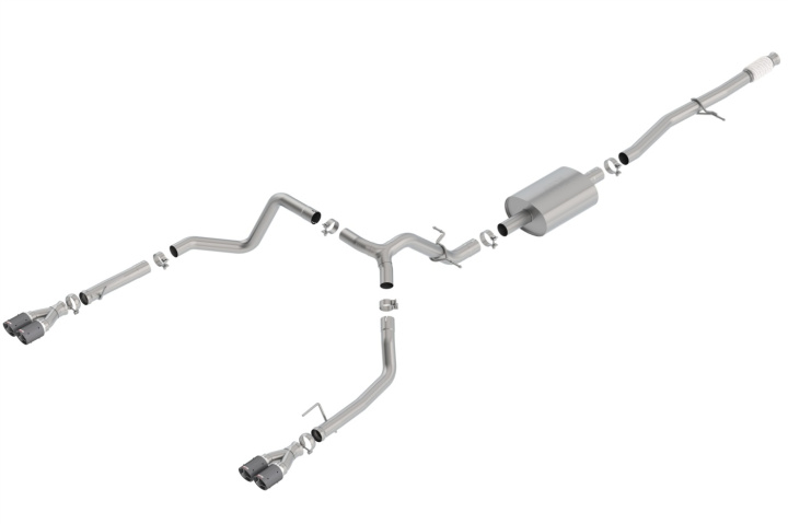 Silverado / Sierra 1500 2019-2022 Cat-Back Exhaust System S-Type Borla in the group Select car model / Chevrolet / Silverado 14+ / Tuning / Exhaust at DDESIGN Scandinavia AB (bor140770CF)