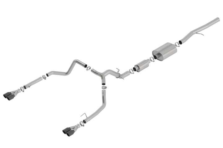 Silverado / Sierra 1500 2019-2022 Cat-Back Exhaust System S-Type Borla in the group Select car model / Chevrolet / Silverado 14+ / Tuning / Exhaust at DDESIGN Scandinavia AB (bor140774BC)