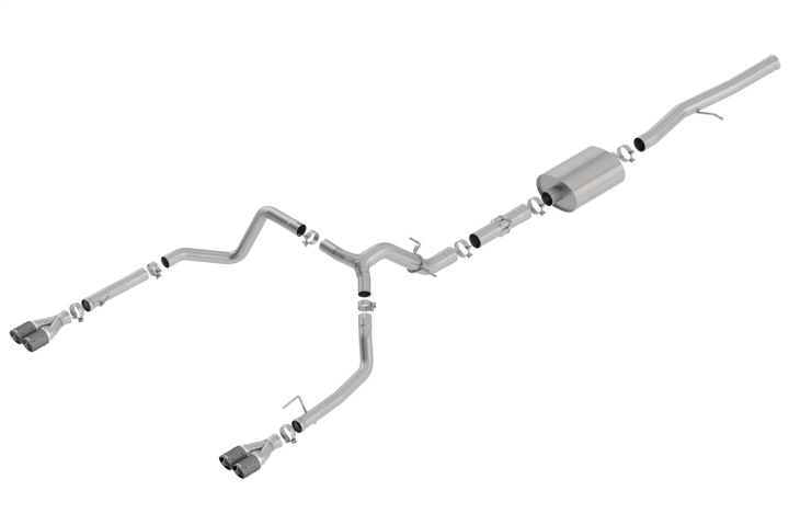 Silverado / Sierra 1500 2019-2022 Cat-Back Exhaust System ATAK Borla in the group Select car model / Chevrolet / Silverado 14+ / Tuning / Exhaust at DDESIGN Scandinavia AB (bor140776CF)