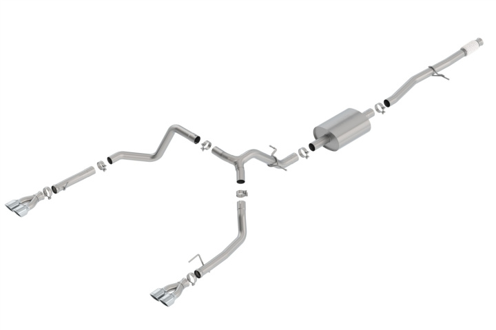 Silverado / Sierra 1500 2019-2022 Cat-Back Exhaust System S-Type Borla in the group Select car model / Chevrolet / Silverado 14+ / Tuning / Exhaust at DDESIGN Scandinavia AB (bor140781)
