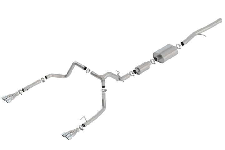 Silverado / Sierra 1500 2019-2022 Cat-Back Exhaust System S-Type Borla in the group Select car model / Chevrolet / Silverado 14+ / Tuning / Exhaust at DDESIGN Scandinavia AB (bor140783)