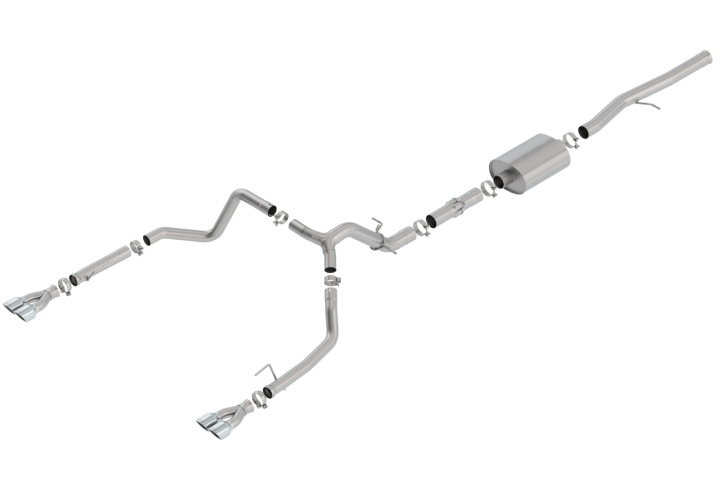 Silverado / Sierra 1500 2019-2022 Cat-Back Exhaust System ATAK Borla in the group Select car model / Chevrolet / Silverado 14+ / Tuning / Exhaust at DDESIGN Scandinavia AB (bor140784)