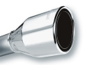 Tip 2.5in Inlet / 4.5in Outlet Single Round Rolled Angle-Cut Phantom Borla