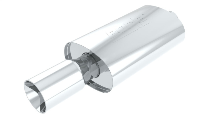 Boomers Muffler Blow Torch 2.25in Center Inlet / 4in Single Round Tip 5.5in x 8.5in Oval x 14in Long Body Borla in the group Tuning / Exhaust and Manifold / Mufflers & Inserts / Borla Muffler at DDESIGN Scandinavia AB (bor40060)