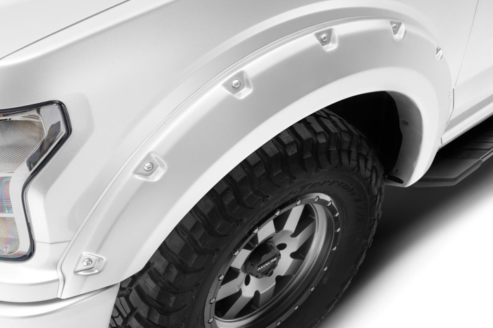 Ford F 150 2018–2020 Fender Flares Pocket Style-Color Oxford White Smooth Finish 4 Pc Bushwacker in the group Select car model / Ford / F-150 15+ / Styling at DDESIGN Scandinavia AB (bus20945-12)