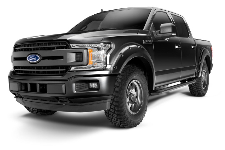 Ford F 150 2018–2020 Fender Flares Pocket Style-Color Agate Black Met Finish 4 Pc Bushwacker in the group Select car model / Ford / F-150 15+ / Styling at DDESIGN Scandinavia AB (bus20945-32)