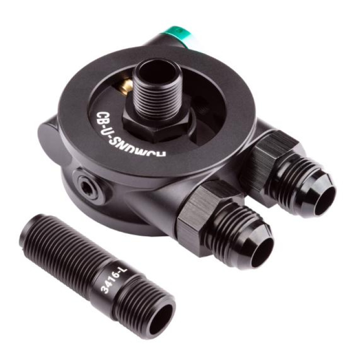 Chase Bays Toyota 1JZ/2JZ Oil Cooler Block Adapter Kit CHB in the group Select car model at DDESIGN Scandinavia AB (chbCB-JZ-SNDWCH)