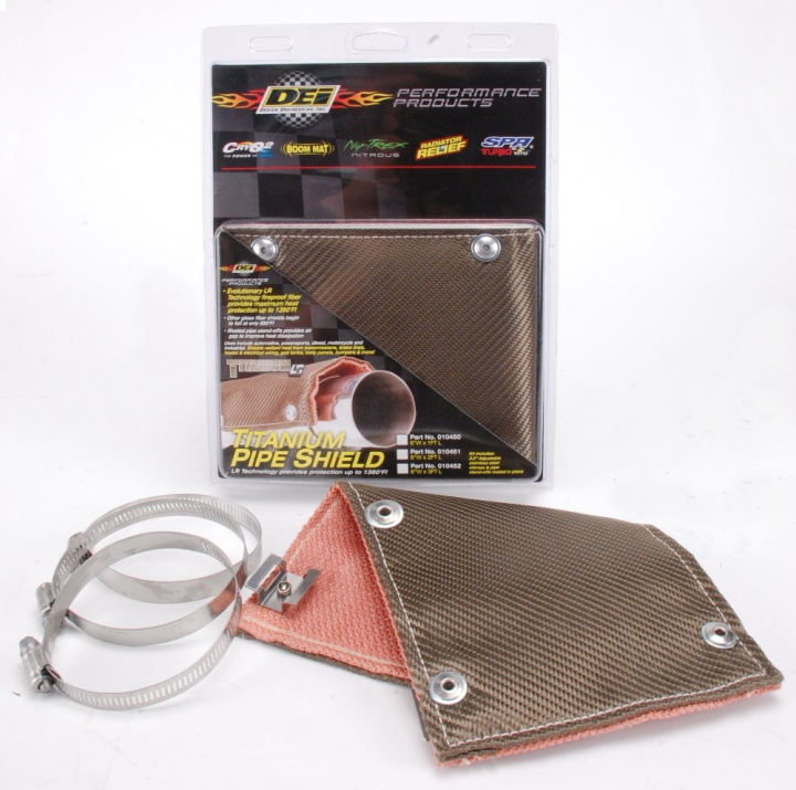 6\'\' w x 1ft w/Stainless Steel Clamps Titanium Pipe Shield DEI in the group Tuning / Thermal insulation & Cable protection / Sheets & Larger Heat Shields at DDESIGN Scandinavia AB (dei010450)