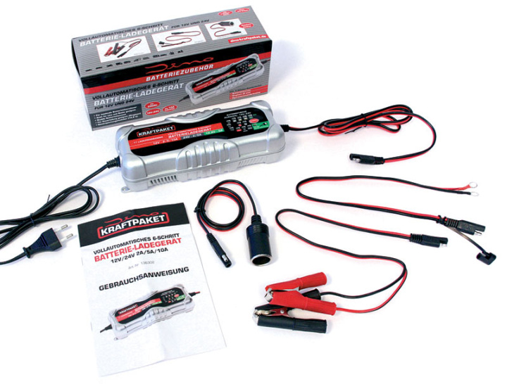 Battery Charger 12v - 24v / 200ah - 10A Charge Capacity Dino Kraftpaket in the group Universal products / Motorsport products / Tools & Accessories / Tools & Garage Accessories at DDESIGN Scandinavia AB (dk-119000750641)