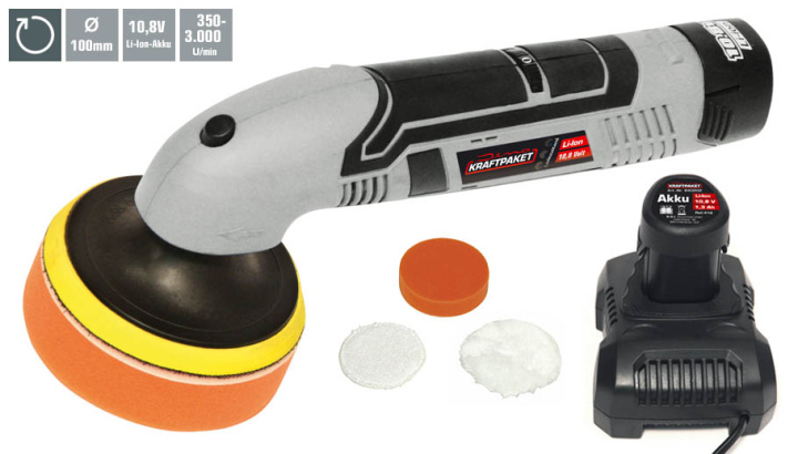 Rotating Polisher Batteri 100mm Dino Kraftpaket in the group Exterior / Car Care / Polishing / Polishing machines at DDESIGN Scandinavia AB (dk-119003340641)