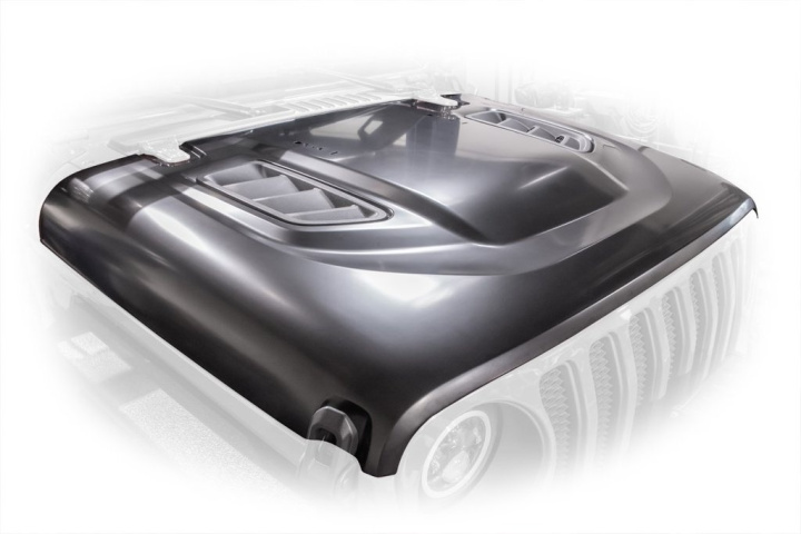 18+ Jeep JL Rubicon Replica Hood DV8 Offroad in the group Select car model / Jeep / Wrangler JL 2018+ / Styling at DDESIGN Scandinavia AB (dveHDMBJL-TA)