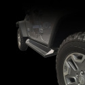 07-18 Jeep Wrangler JK Plated Steel Rock Slider Steps - Matte Black (4 Door Only) DV8 Offroad