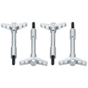 Valve Cover Hold Down Wing Nuts - Chrome Ford Racing