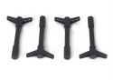 Valve Cover Hold Down Wing Nuts - Black Crinkle Ford Racing