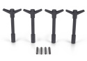 Valve Cover Hold Down Wing Nuts - Black Crinkle Ford Racing