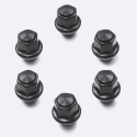 M12 X 1.5 Black Lug Nut Kit (6Pcs) Ford Racing