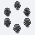 M12 X 1.5 Black Lug Nut Kit (6Pcs) Ford Racing
