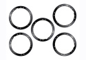 2021-25 Bronco Beadlock Trim Ring Kit - Black Ford Racing