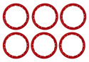 2021-25 Bronco Beadlock Trim Ring Kit - Red Ford Racing