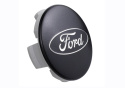 Ford Car Black And Chrome Wheel Center Cap Kit-Sat Ford Racing