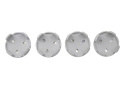 Ford Car Black And Chrome Wheel Center Cap Kit-Sat Ford Racing