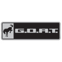 Bronco/Bronco Sport G.O.A.T. Badge - Black/Chrome Ford Racing