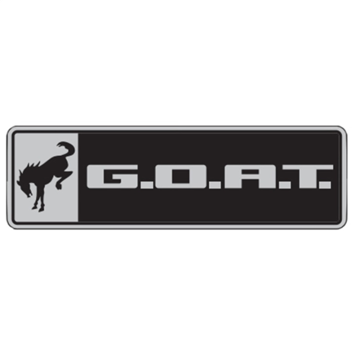 Bronco/Bronco Sport G.O.A.T. Badge - Black/Chrome Ford Racing in the group Select car model / Ford at DDESIGN Scandinavia AB (frpM-1447-GOAT)