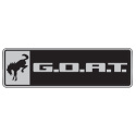 Bronco/Bronco Sport G.O.A.T. Badge - Black/Chrome Ford Racing