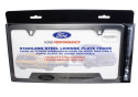 Fp License Plate Frame-Brushed Ss Ford Racing