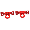 2017-24 Super Duty Tow Hooks-Pair-Red Ford Racing