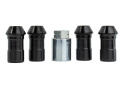M14X1.5 Black Security Lug Nut Kit Of 4 Ford Racing