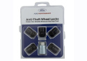 M12X1.5 Black Security Lug Nut Kit Of 5 Ford Racing
