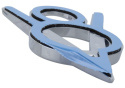 Badge Stick-On Chrome V-8 Ford Racing