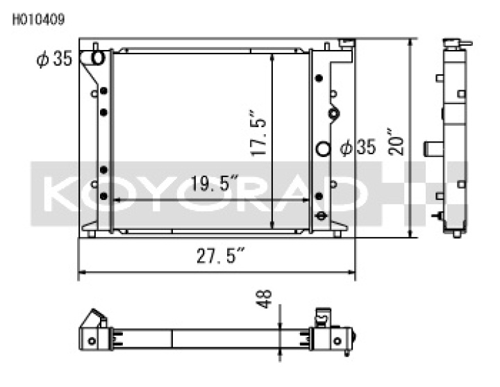 Toyota Chaser JZX90 / Mark II/ Cresta 1992-1996 Aluminum Radiator Koyorad in the group Select car model / Toyota / Chaser - JZX - MARK II / Tuning at DDESIGN Scandinavia AB (koyH010409)