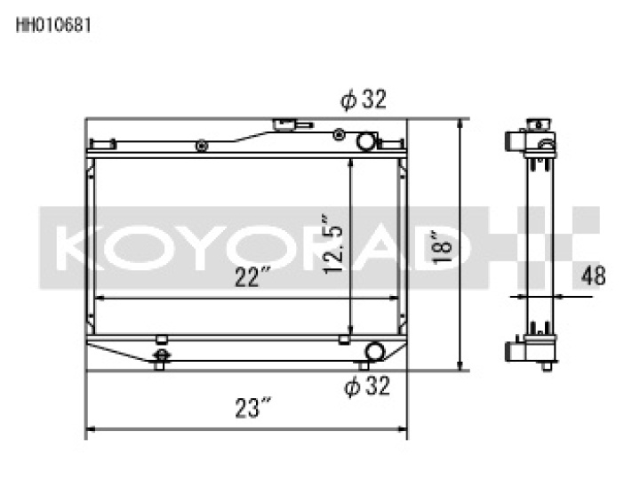 Toyota Corolla GT-S AE86 1984-1987 Aluminum Radiator Koyorad in the group Select car model / Toyota / AE86 Corolla / Tuning at DDESIGN Scandinavia AB (koyHH010681)
