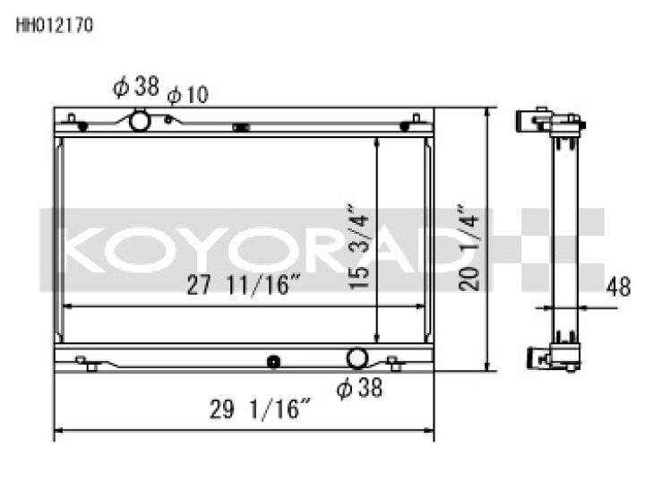 Lexus IS-F 2008-2011 Aluminum Radiator Koyorad in the group Select car model / Lexus / IS-F 07-14 at DDESIGN Scandinavia AB (koyHH012170)
