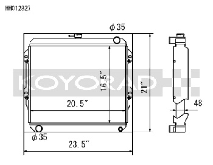 Toyota Pickup 1984-1995 Aluminum Radiator Koyorad in the group Select car model / Toyota / 4Runner / Tuning at DDESIGN Scandinavia AB (koyHH012827)